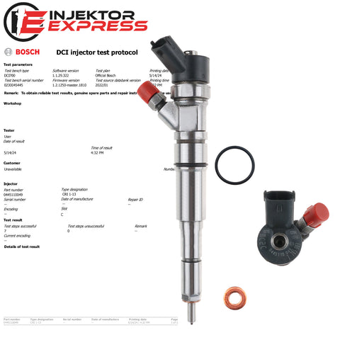 0445110049 Bosch Injektor für Land Rover Freelander 2.0 TD4 13537785983