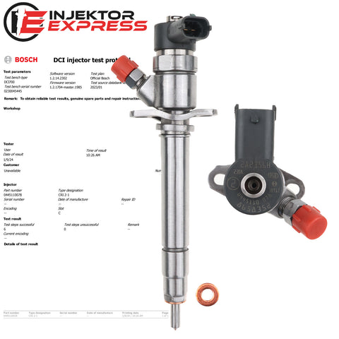 0445110078 Bosch Einspritzdüse Injektor Volvo V70 S60 2.4 CDI 30756063