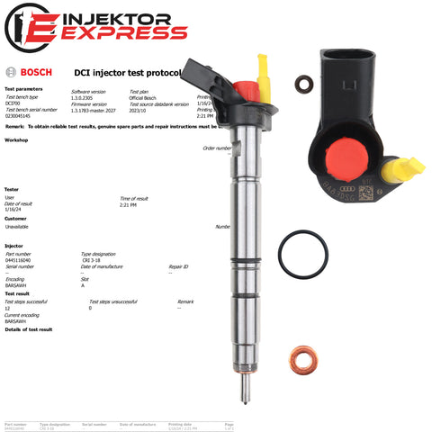 0445116040 Bosch Einspritzdüse Injektor Porsche Audi A4 A5 3.0 TDI 059130277CC