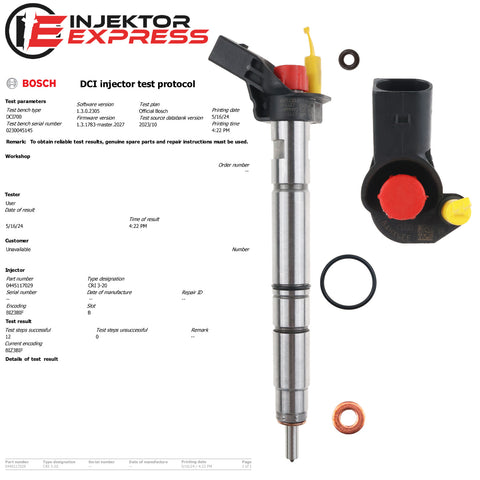 0445117029 Bosch Einspritzdüse Injektor Porsche Panamera Audi A6 A7 Q5 3.0 TDI 059130277CK