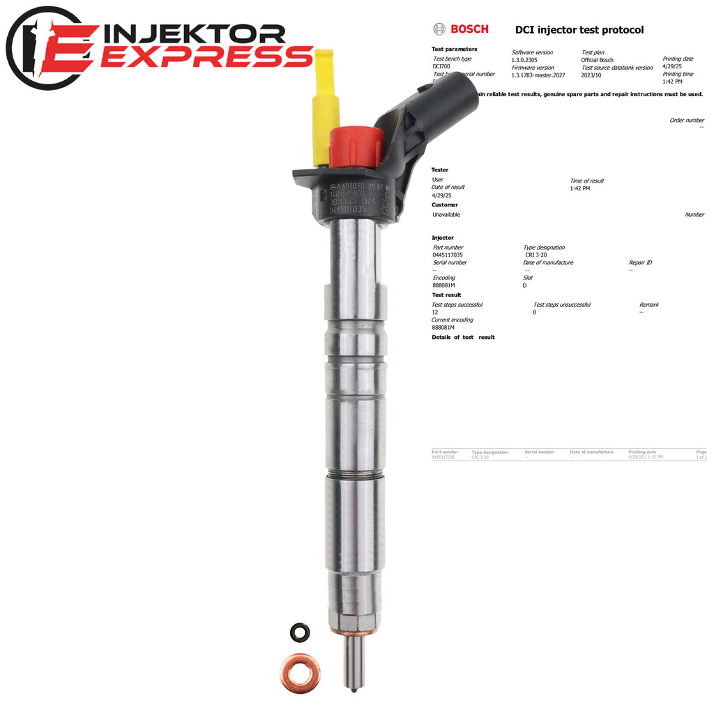 Inyector Bosch Reacondicionado Para Mercedes-Benz - Ref. A6510702987, Diesel
